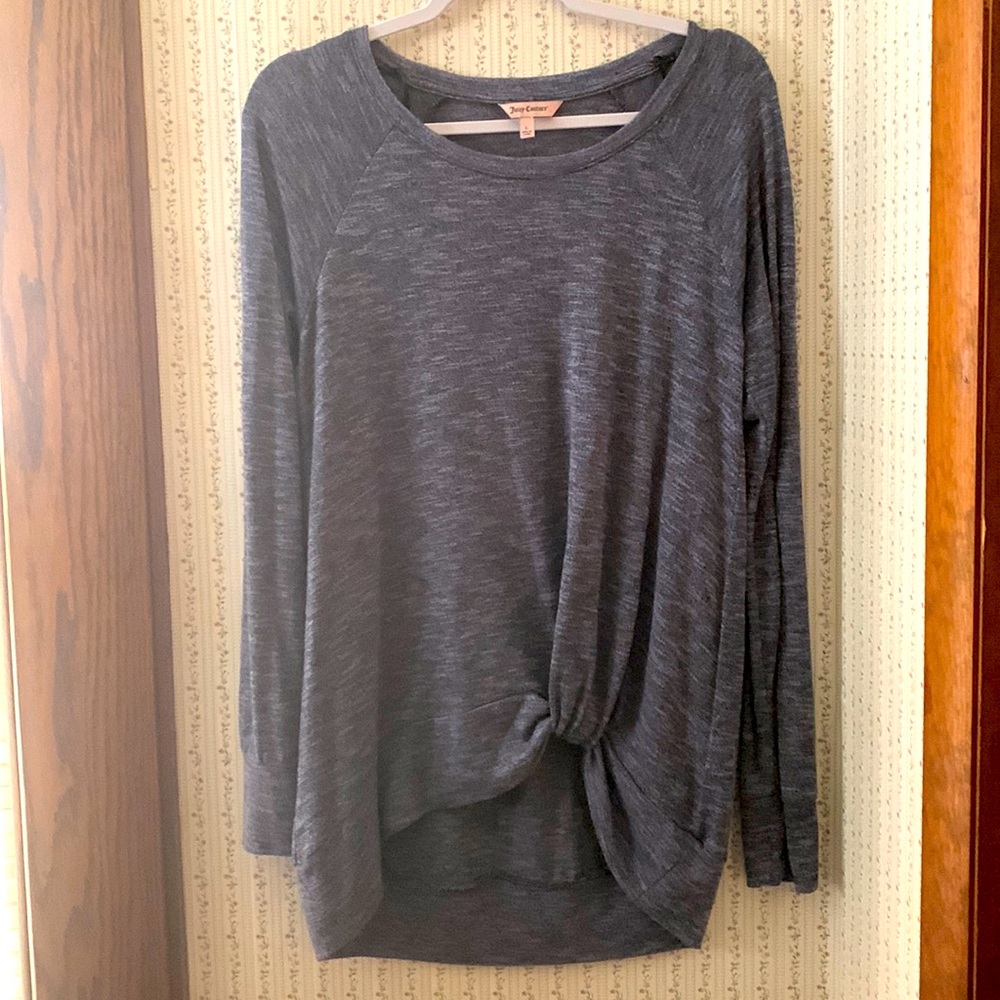 Size Large Juicy Couture Long-Sleeve Hi-Low Top